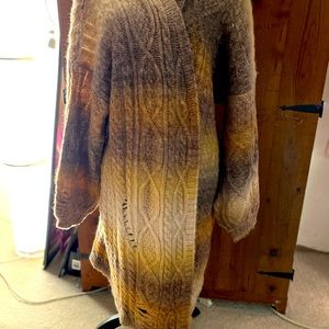 Distressed sweater POL cardigan. New without tags.